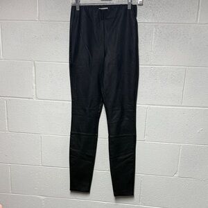 Good American Black Faux Leather Leggings